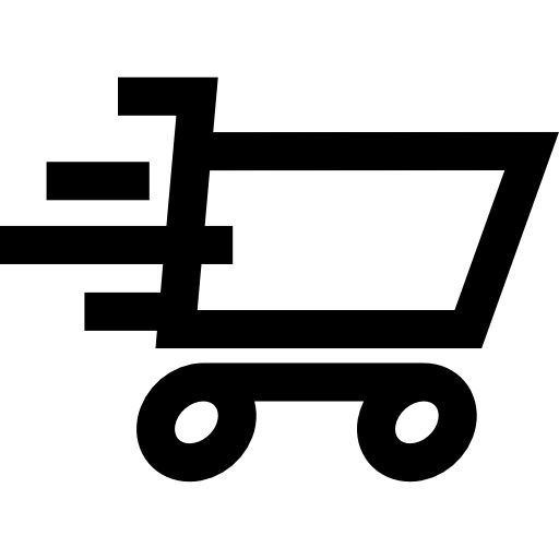 Illustration of a shopping cart, representing the on-page cart where visitors place orders